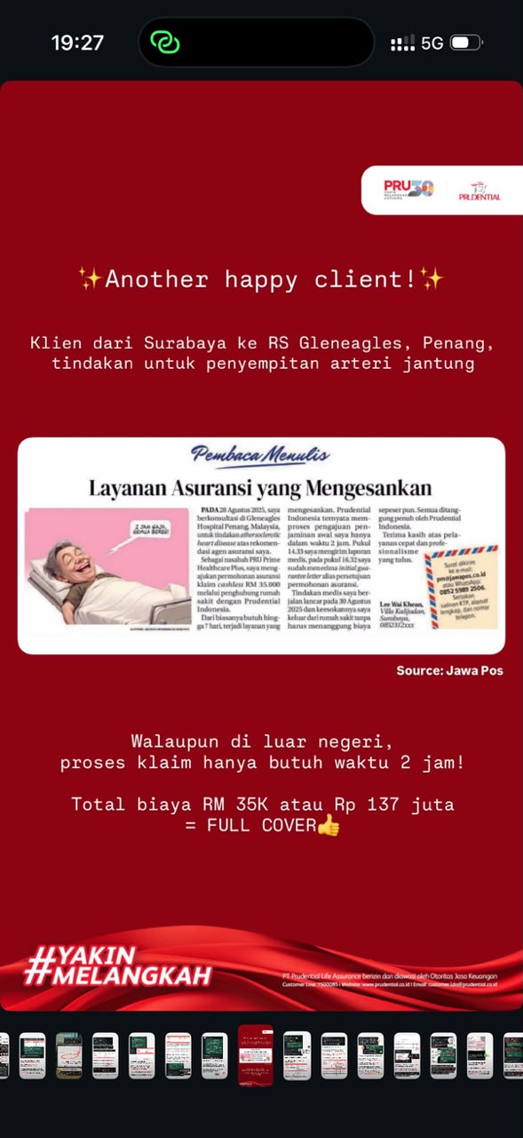 Klaim tindakan jantung di RS Gleneagles Penang, Rp 137 juta full cover