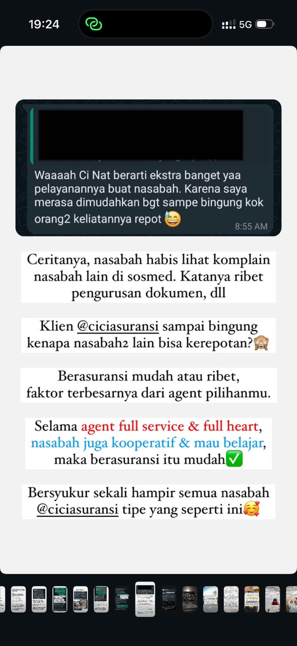 Testimoni nasabah — pelayanan ekstra