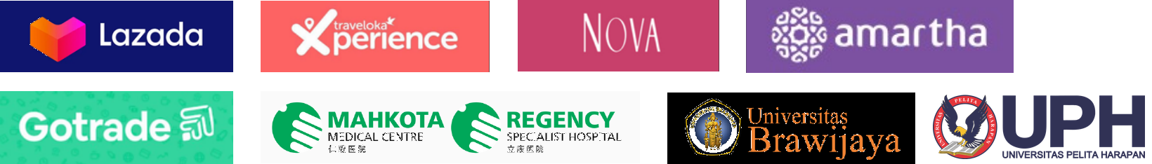 Kolaborasi @CiciAsuransi: Lazada, Traveloka Xperience, NOVA, amartha, Gotrade, Mahkota Medical Centre, Regency Specialist Hospital, Universitas Brawijaya, Universitas Pelita Harapan (UPH)